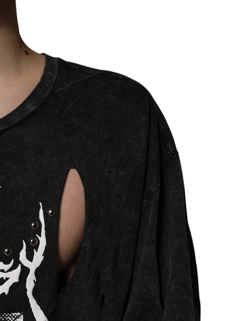 Dolce & Gabbana Black Graphic Print Cotton Crew Neck T-shirt - IT52 | XL - T-Shirts