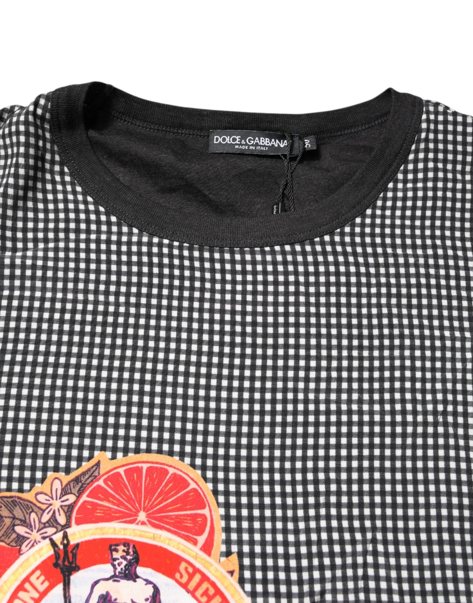 Dolce & Gabbana Black Graphic Print Short Sleeve T-shirt - T-Shirts