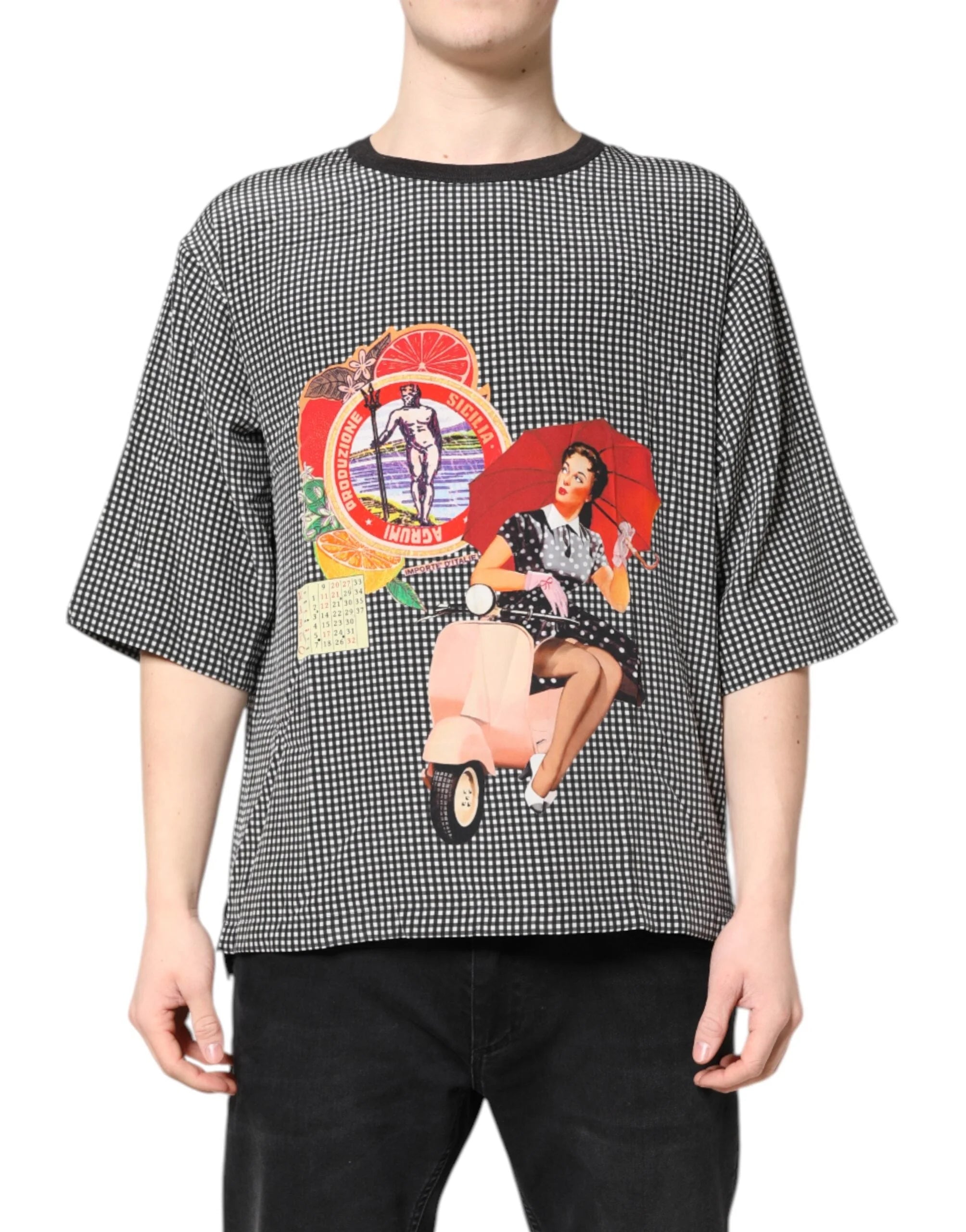 Dolce & Gabbana Black Graphic Print Short Sleeve T-shirt - T-Shirts