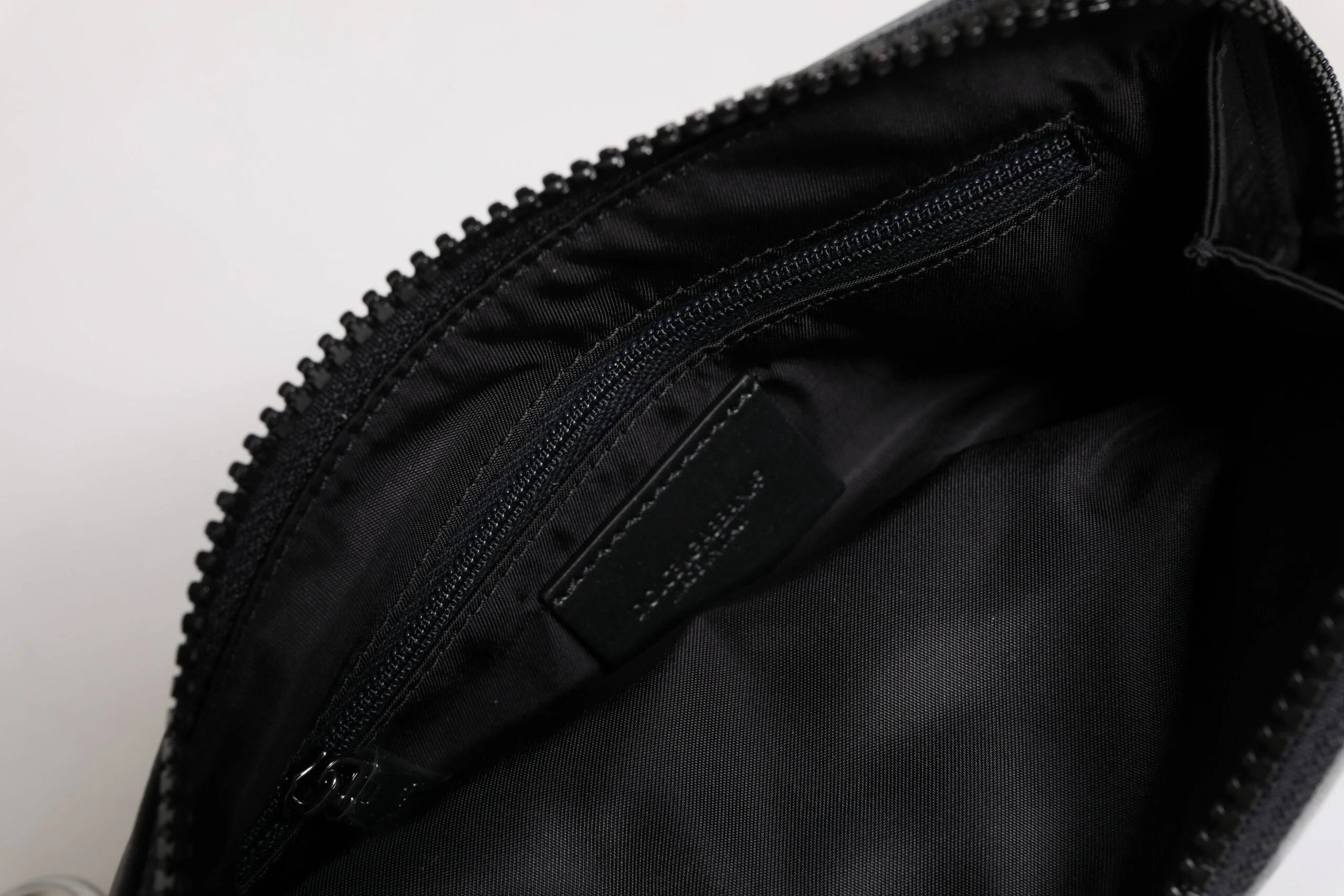 Dolce & Gabbana Black Gray Camouflage Logo Plaque Keyring Pouch Bag - Coin Purses