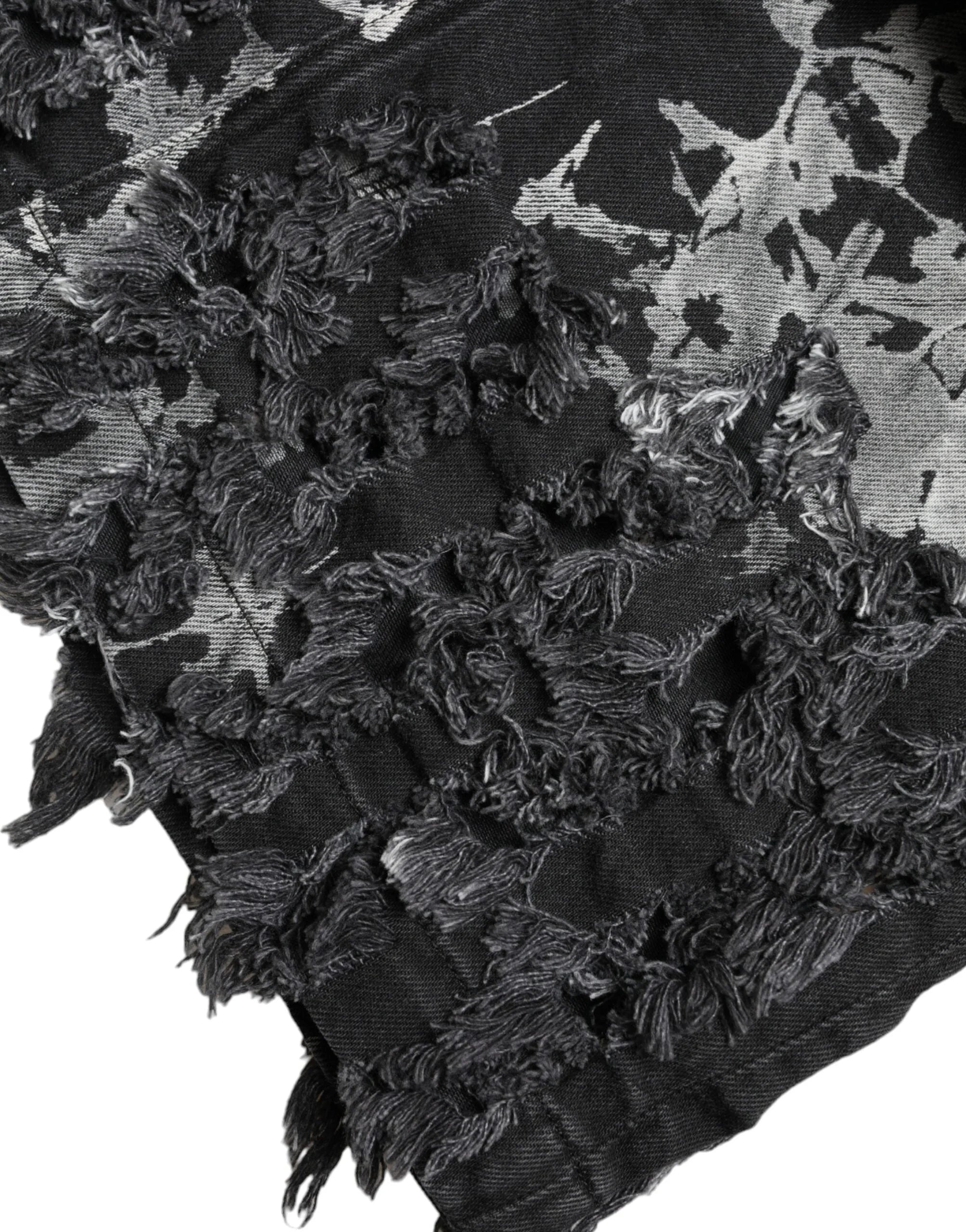 Dolce & Gabbana Black Gray Lace Cotton High Waist Denim Mini Skirt - IT40|S - Skirts