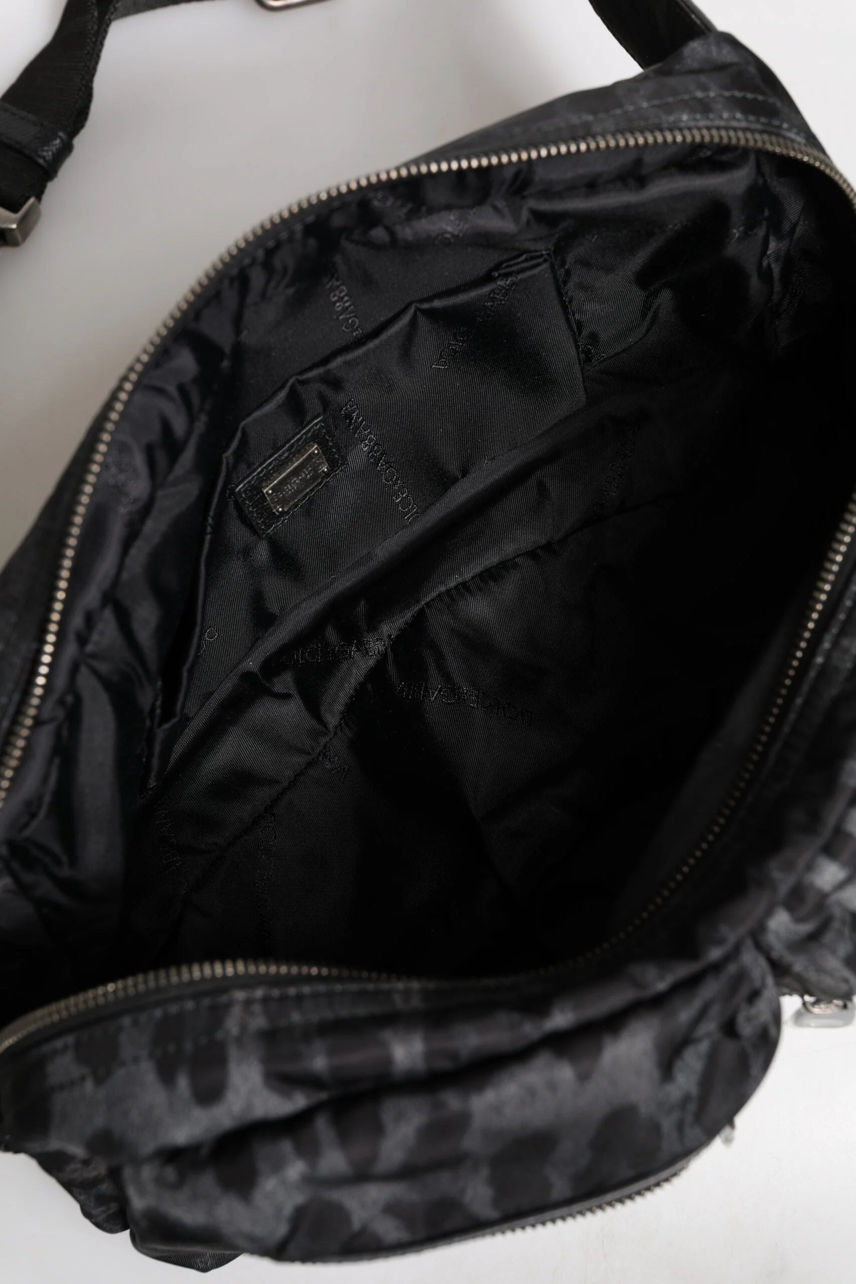 Dolce & Gabbana Black Gray Leopard DG Logo Belt Waist Fanny Pack Bag - Fanny Packs