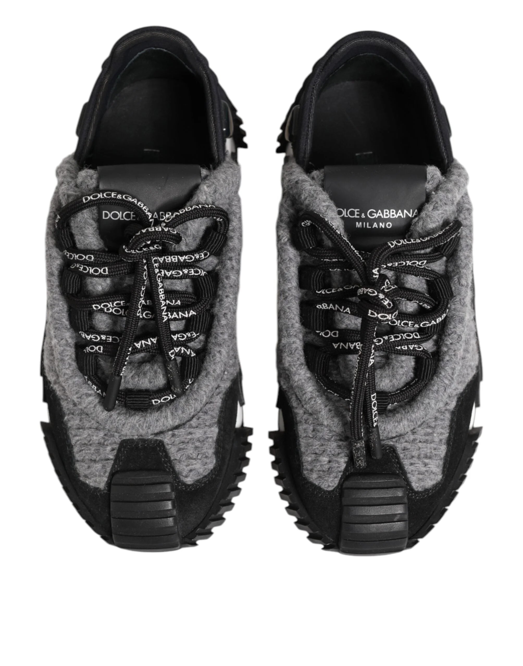 Dolce & Gabbana Black Gray NS1 Low Top Sneakers Shoes - EU35/US4.5 - Sneakers