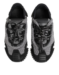 Dolce & Gabbana Black Gray NS1 Low Top Sneakers Shoes - EU35/US4.5 - Sneakers