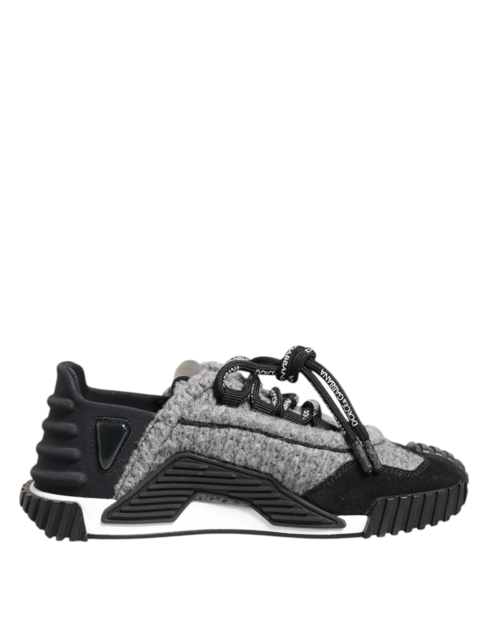 Dolce & Gabbana Black Gray NS1 Low Top Sneakers Shoes - EU35/US4.5 - Sneakers
