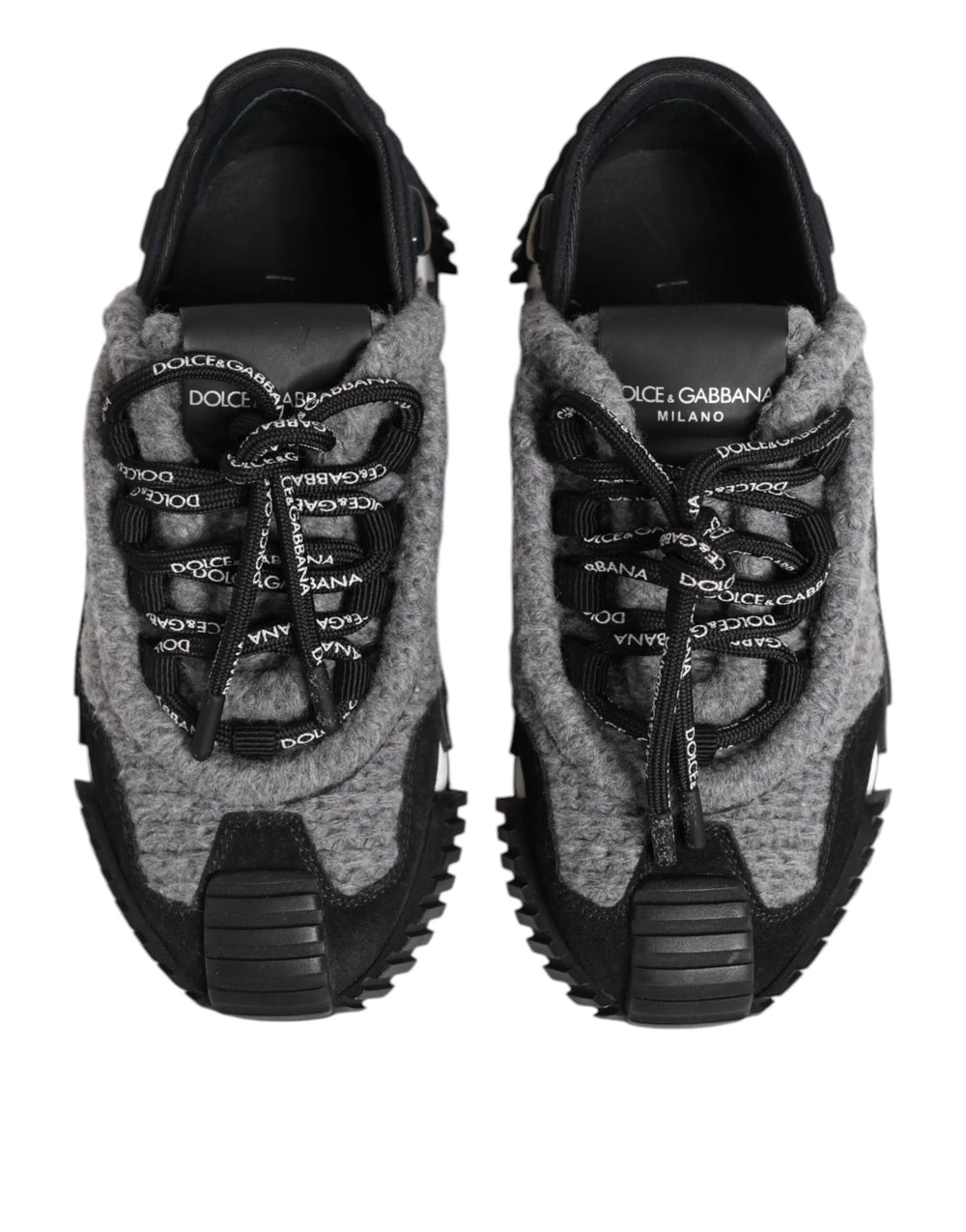 Sideprofil af AmeOros Dolce & Gabbana NS1 sneakers med tekniske stofpaneler og skulpturelle gummisåler.