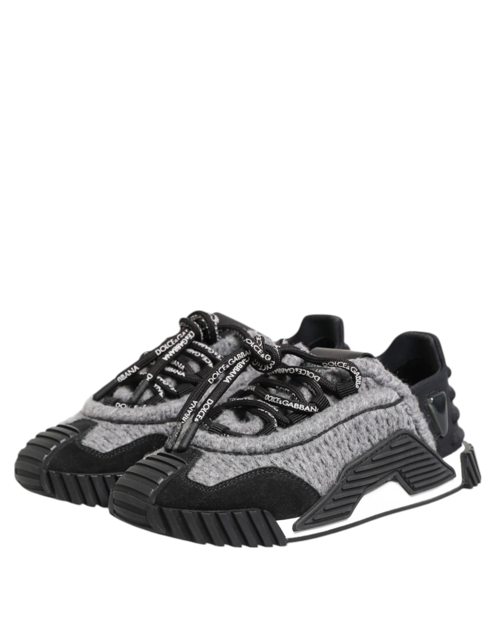 Dolce & Gabbana Black Gray NS1 Low Top Sneakers Shoes - EU35/US4.5 - Sneakers