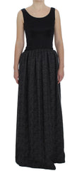 Dolce & Gabbana Black Gray Sheath Gown Full Length Dress - IT40|S - Dresses