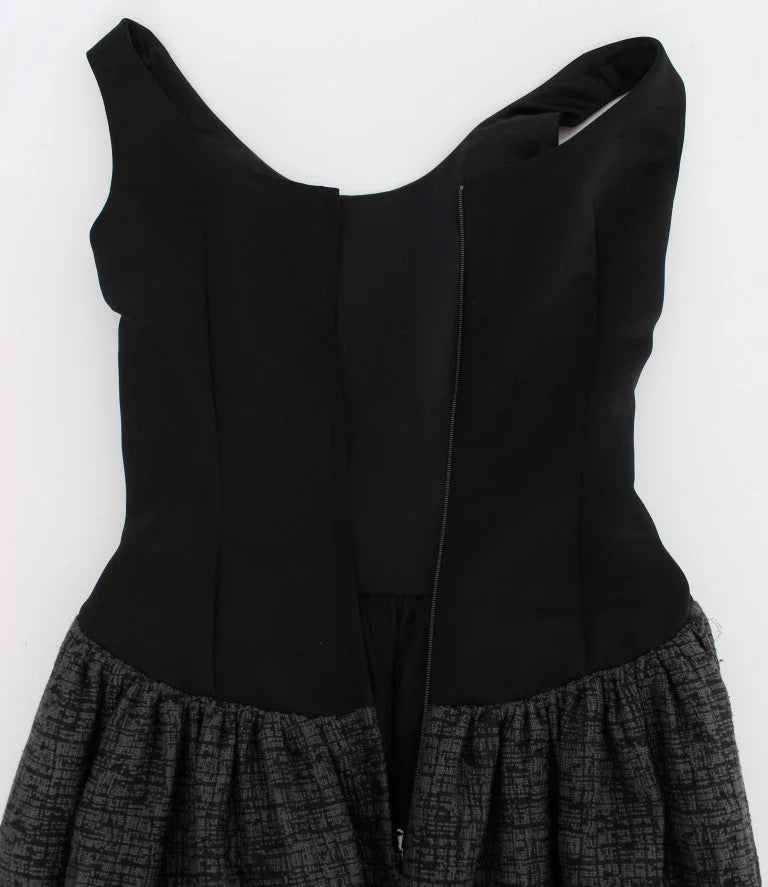 Dolce & Gabbana Black Gray Sheath Gown Full Length Dress - IT40|S - Dresses