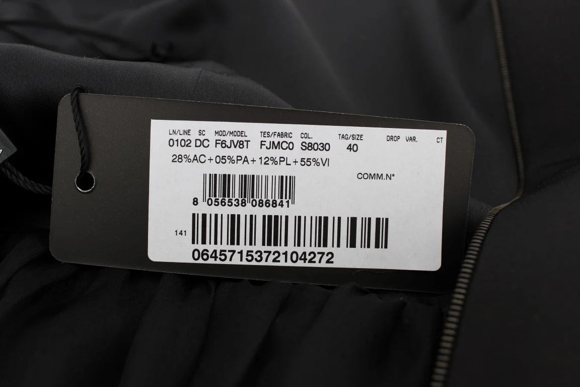 Dolce & Gabbana Black Gray Sheath Gown Full Length Dress - IT40|S - Dresses