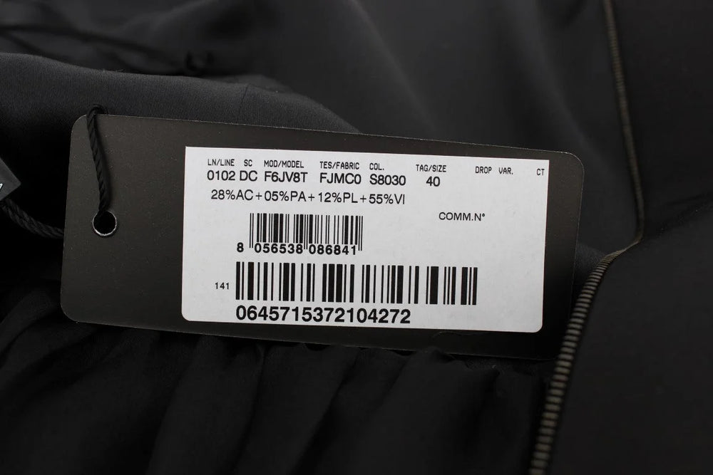 Dolce & Gabbana Black Gray Sheath Gown Full Length Dress - IT40|S - Dresses