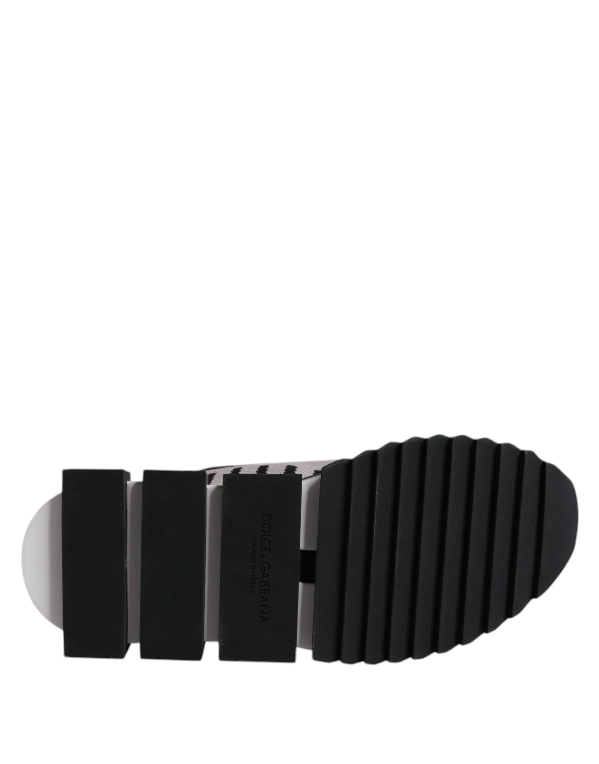 Dolce & Gabbana Black Gray Sorrento Socks Women Sneakers Shoes - Sneakers