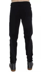 Dolce & Gabbana Black Gray Wool Casual Trousers Stripe Pants - IT54 | XL - Trousers
