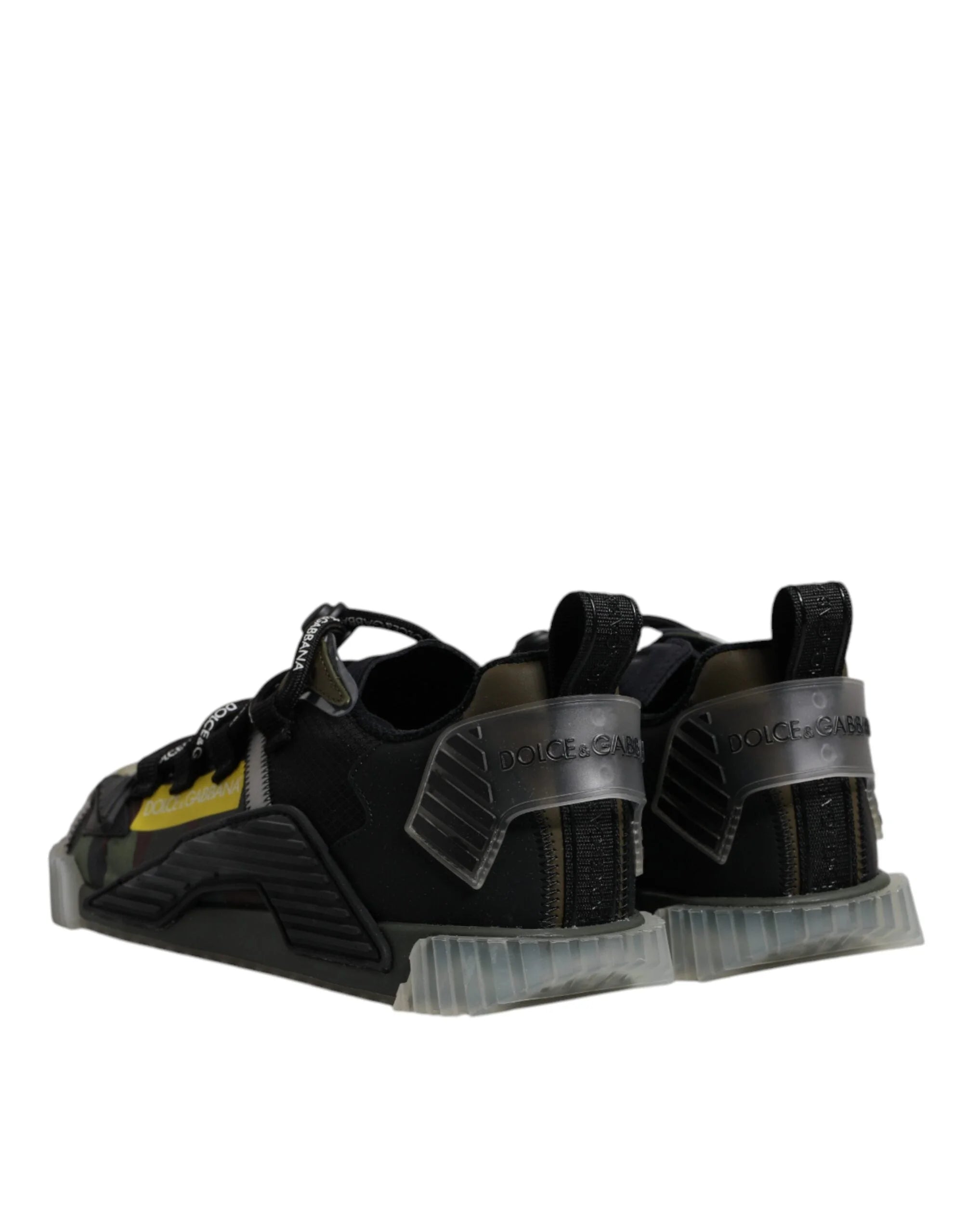 Dolce & Gabbana Black Green Camo NS1 Low Top Sneakers Shoes - EU44.5/US11.5
