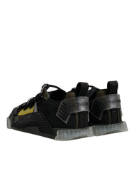 Dolce & Gabbana Black Green Camo NS1 Low Top Sneakers Shoes - EU44.5/US11.5