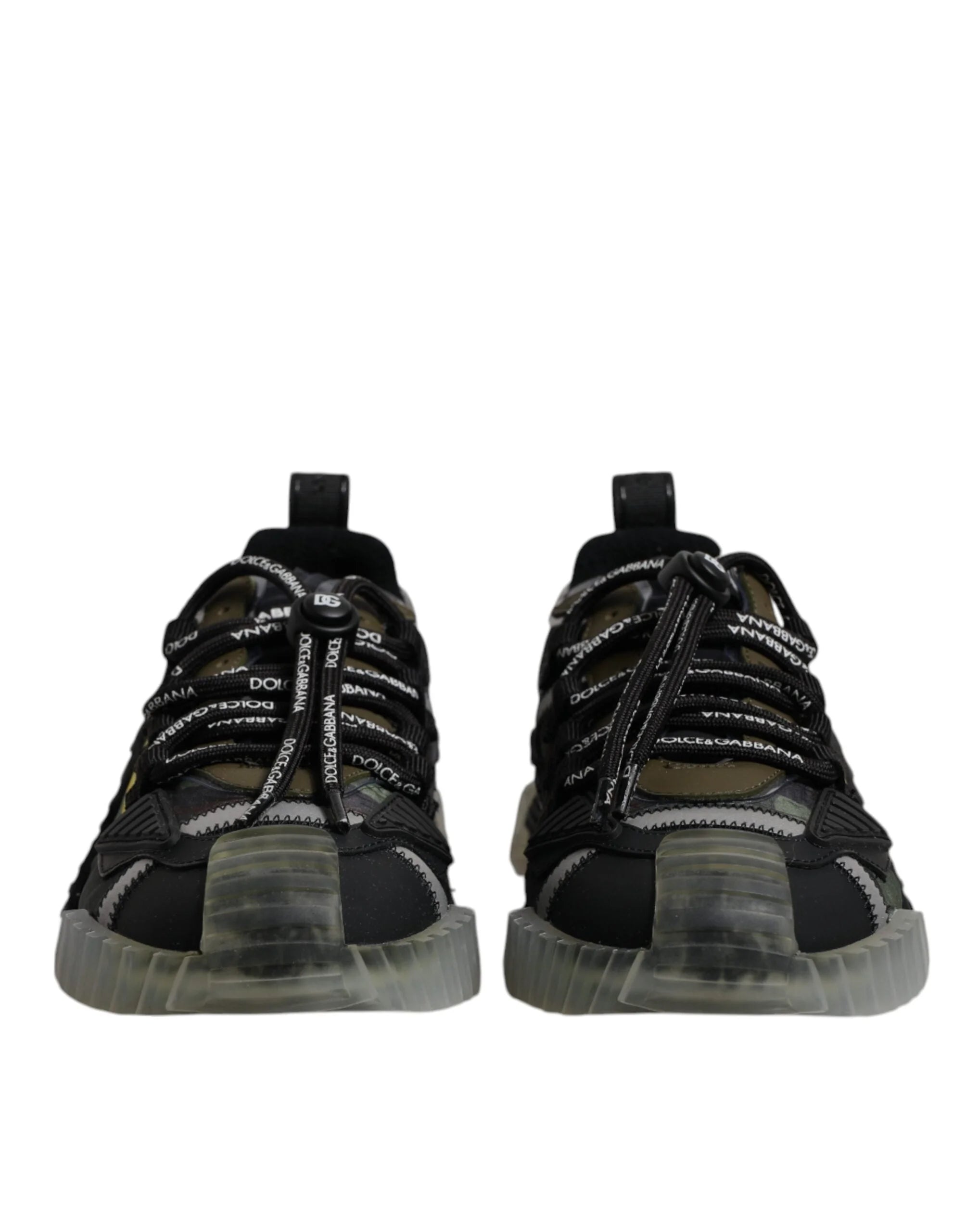Dolce & Gabbana Black Green Camo NS1 Low Top Sneakers Shoes - EU44.5/US11.5