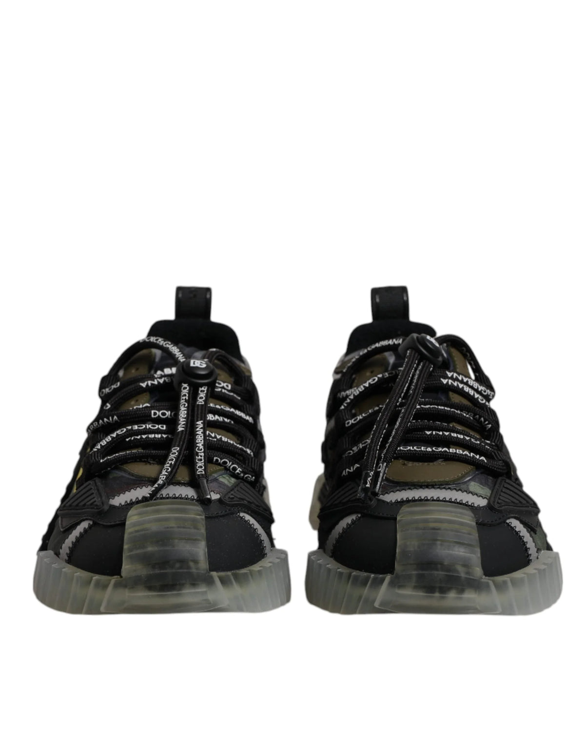 Dolce & Gabbana Black Green Camo NS1 Low Top Sneakers Shoes - EU44.5/US11.5