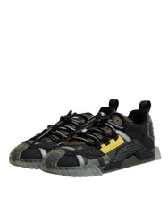 Dolce & Gabbana Black Green Camo NS1 Low Top Sneakers Shoes - Sneakers