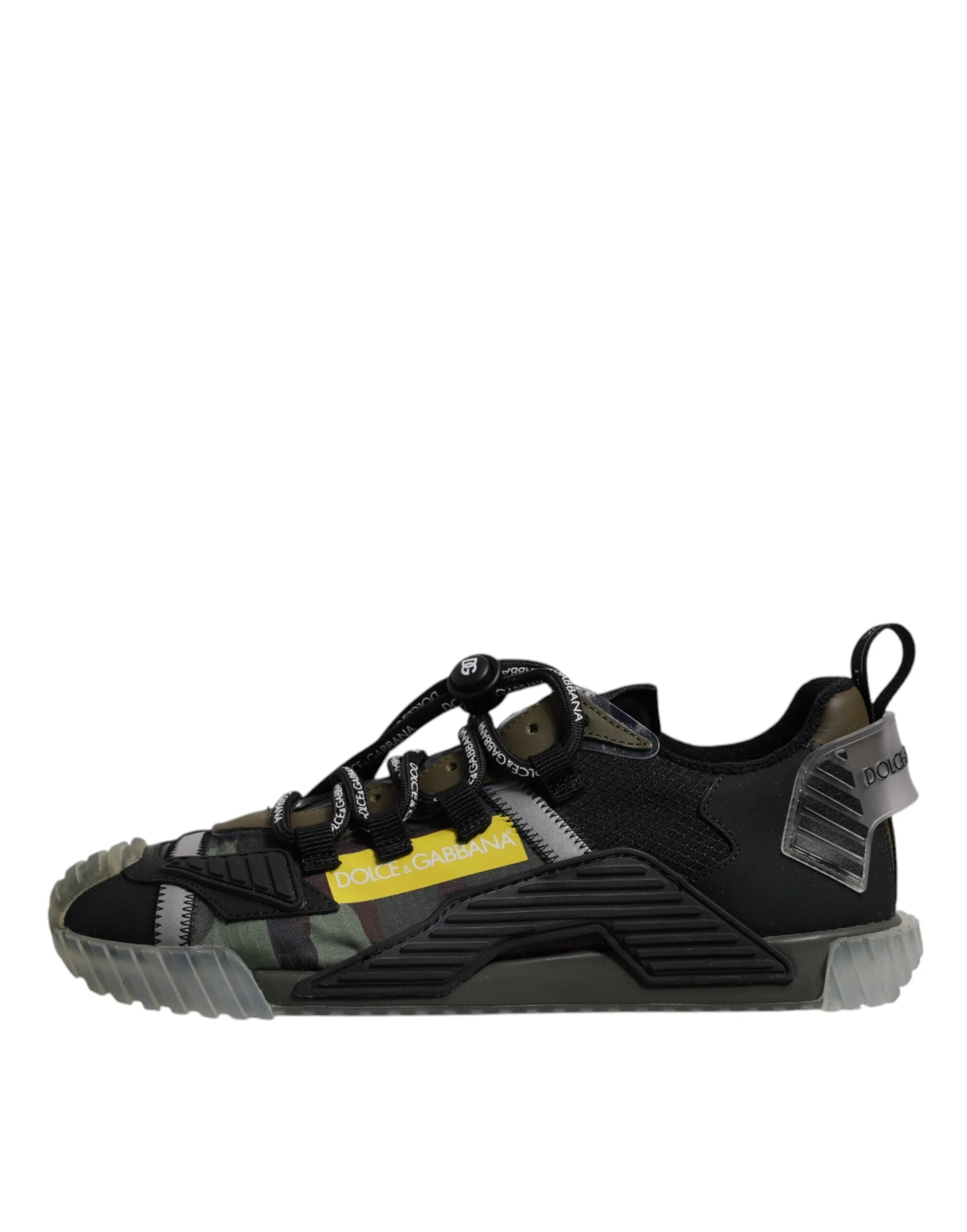 Dolce & Gabbana Black Green Camo NS1 Low Top Sneakers Shoes - EU44.5/US11.5