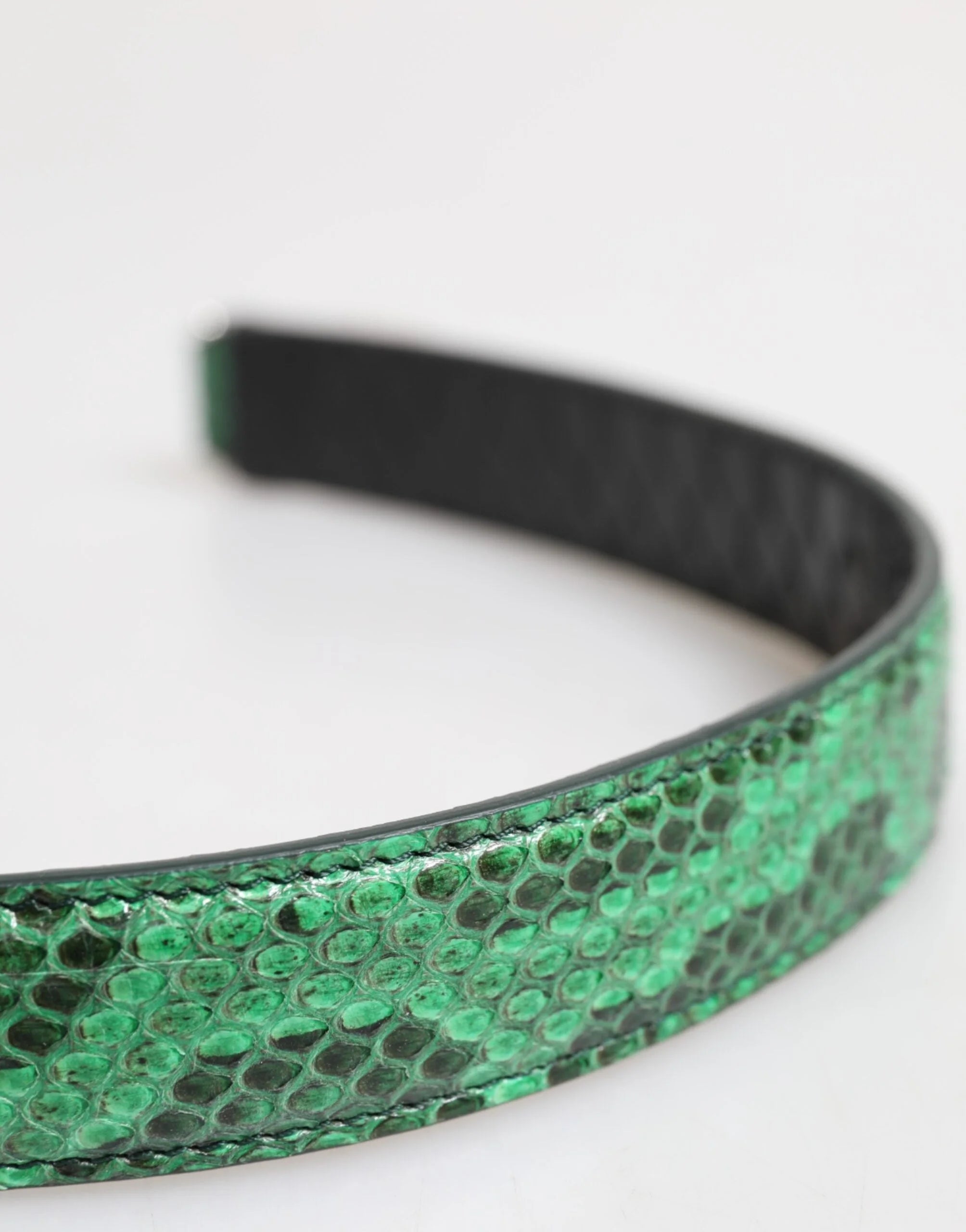 Dolce & Gabbana Black Green Exotic Leather Bag Shoulder Strap - Handbag & Wallet Accessories