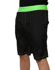 Dolce & Gabbana Black Green Logo Waistband Beachwear Short Swimwear - IT4 | S - Swim Boxers