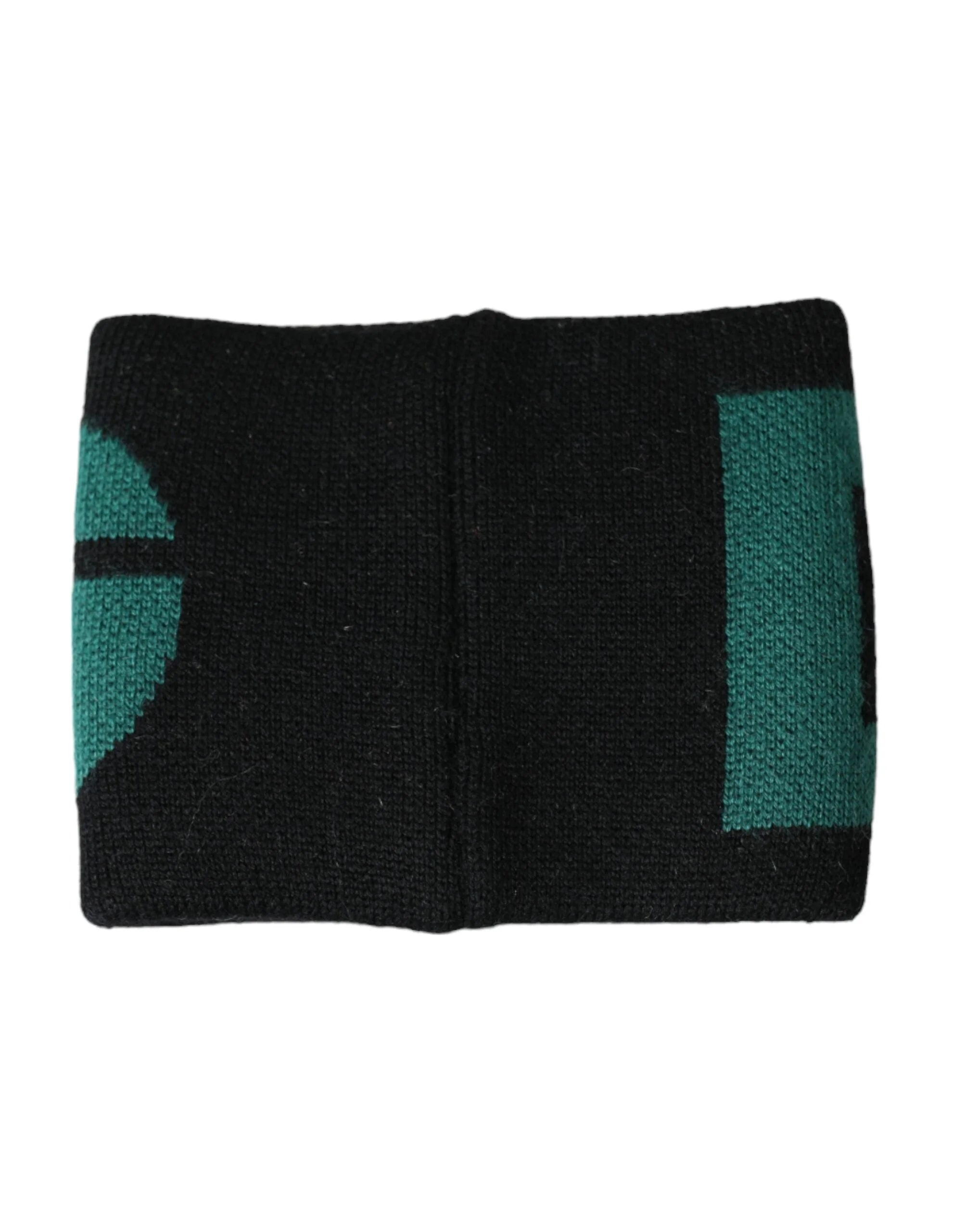 Dolce & Gabbana Black Green Wool Logo #DGMILLENNIALS Wristband - Wristbands