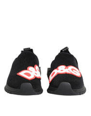 Dolce & Gabbana Black Grey Slip On Sorrento Sneakers Shoes - EU37/US6.5 - Sneakers