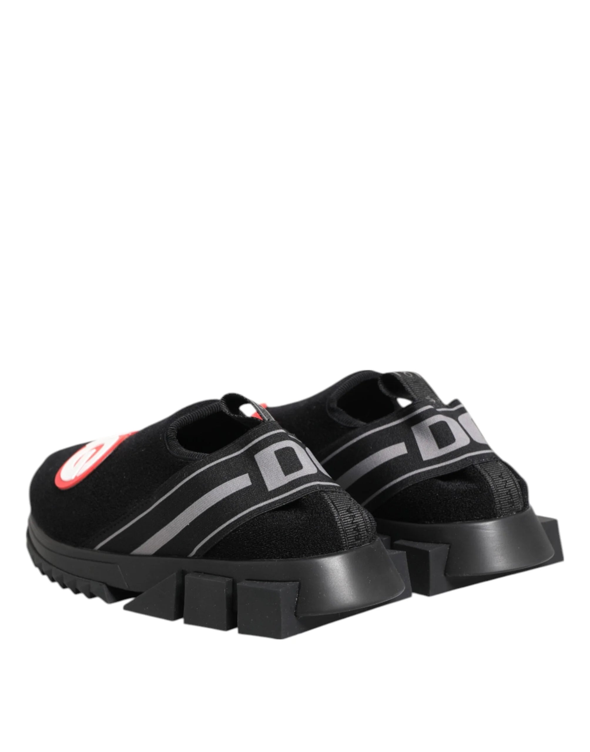 Dolce & Gabbana Black Grey Slip On Sorrento Sneakers Shoes - EU37/US6.5 - Sneakers