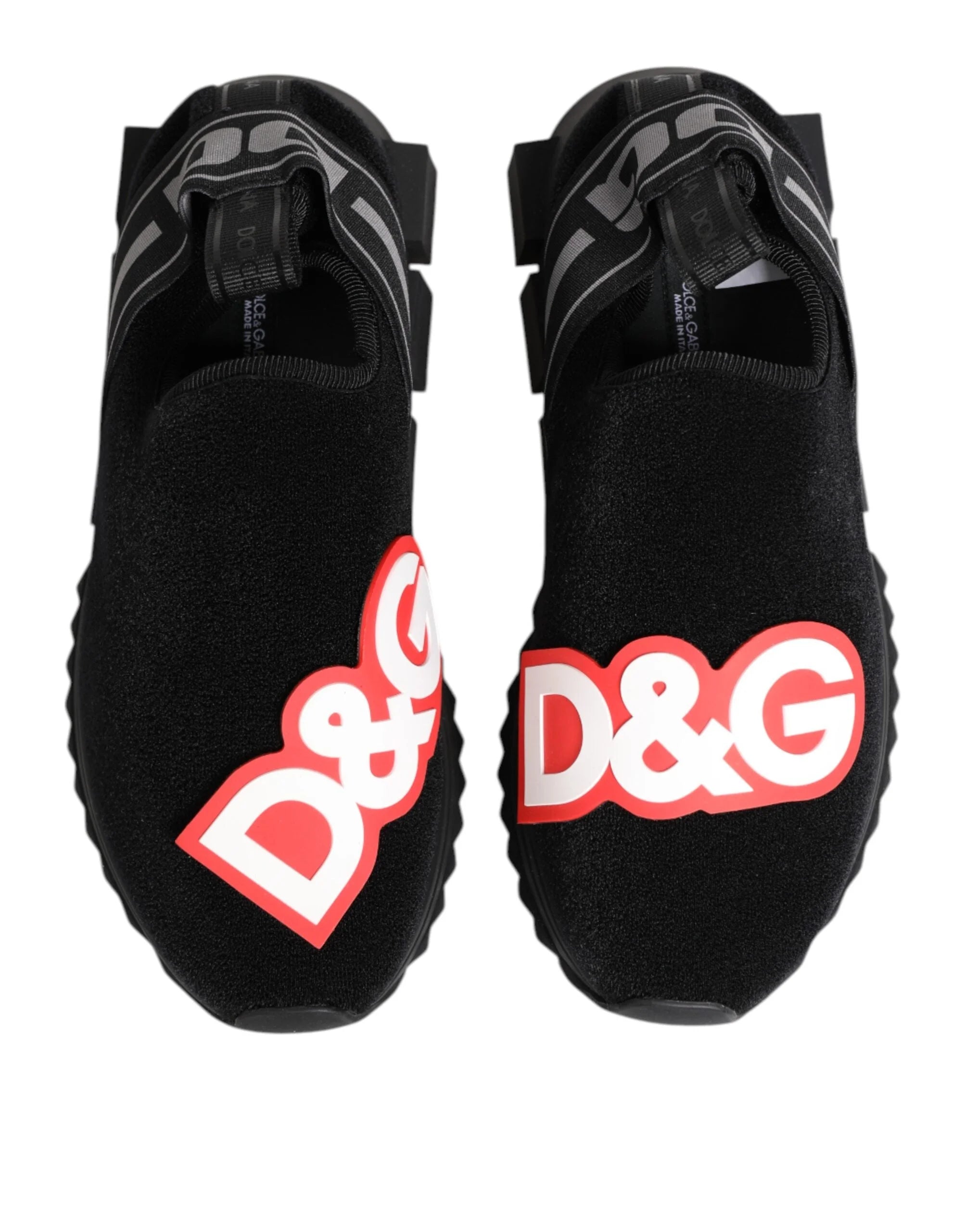 Dolce & Gabbana Black Grey Slip On Sorrento Sneakers Shoes - EU37/US6.5 - Sneakers