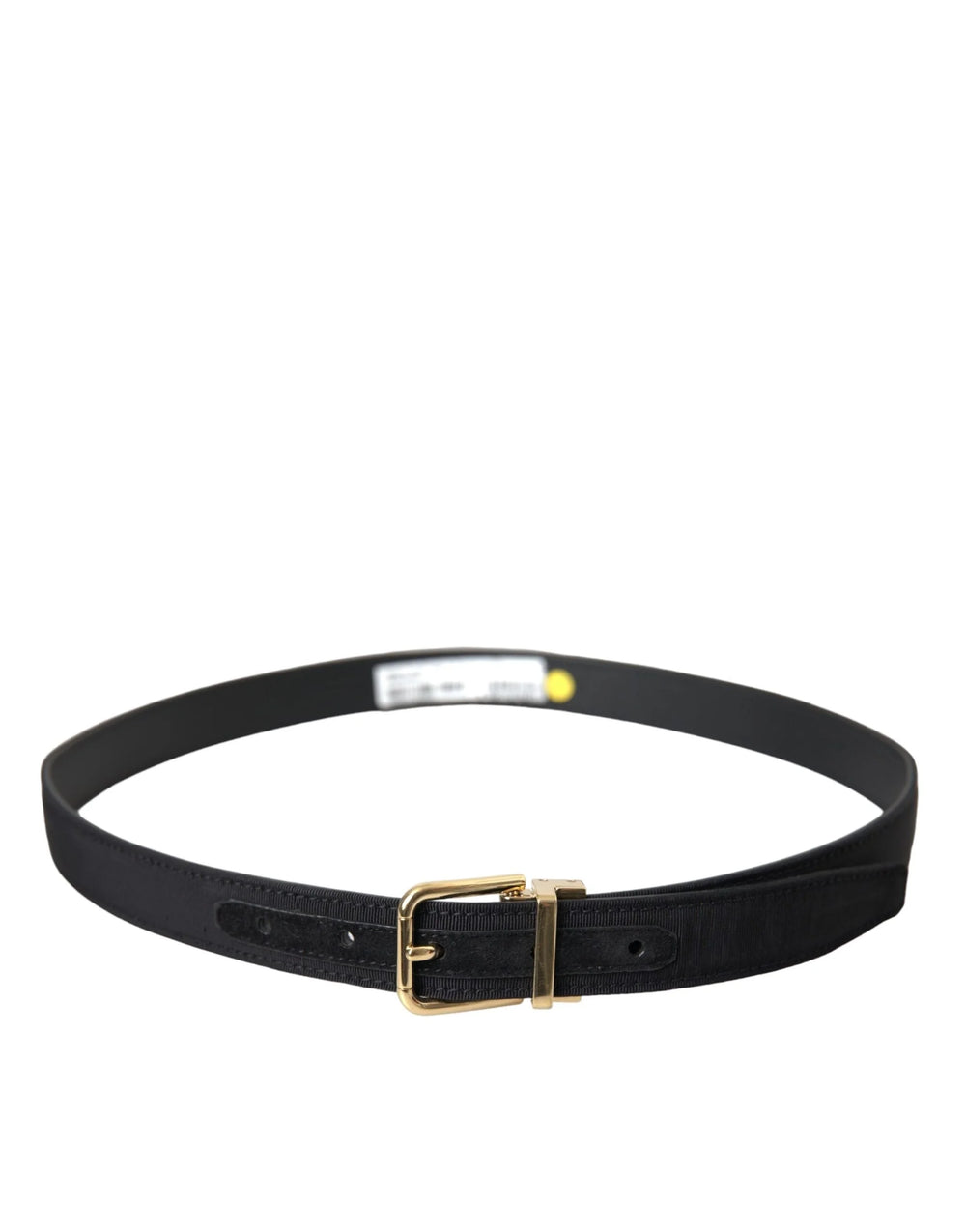 Dolce & Gabbana Black Gros Grain Gold Metal Buckle Belt Men - Belts