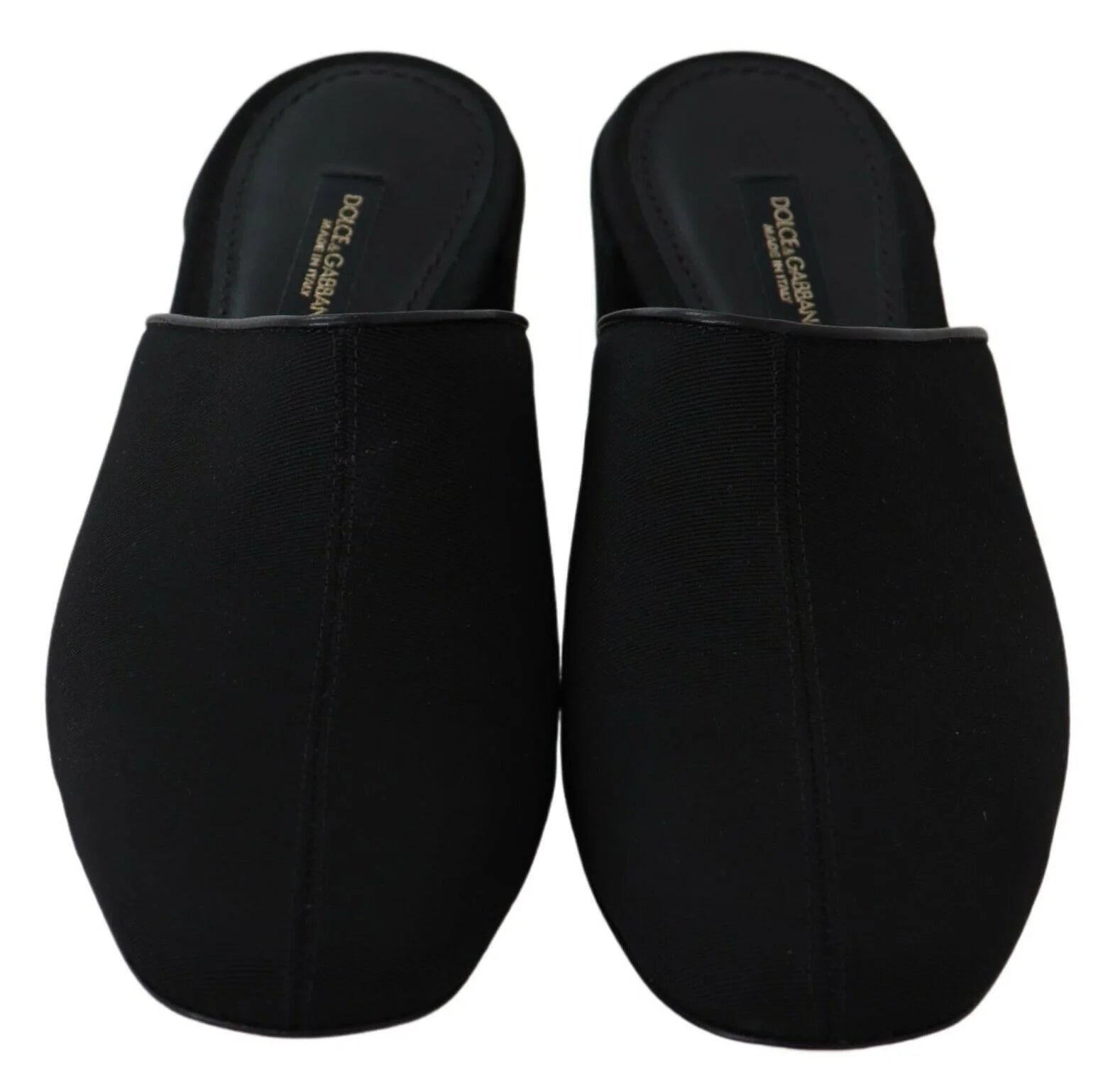 Dolce & Gabbana Black Grosgrain Slides Sandals Women Shoes - Sandals