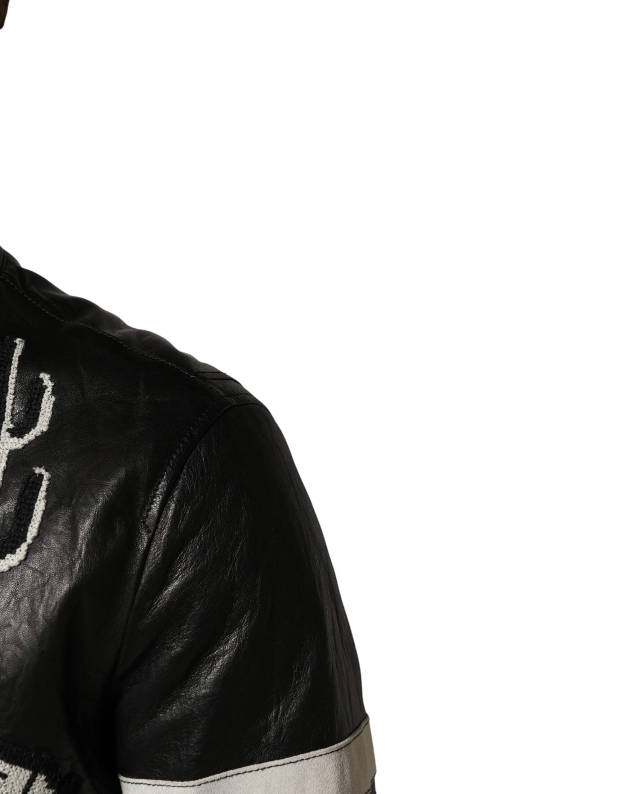 Dolce & Gabbana Black Guns n’ Roses FullZip Men Biker Jacket - IT50 | L