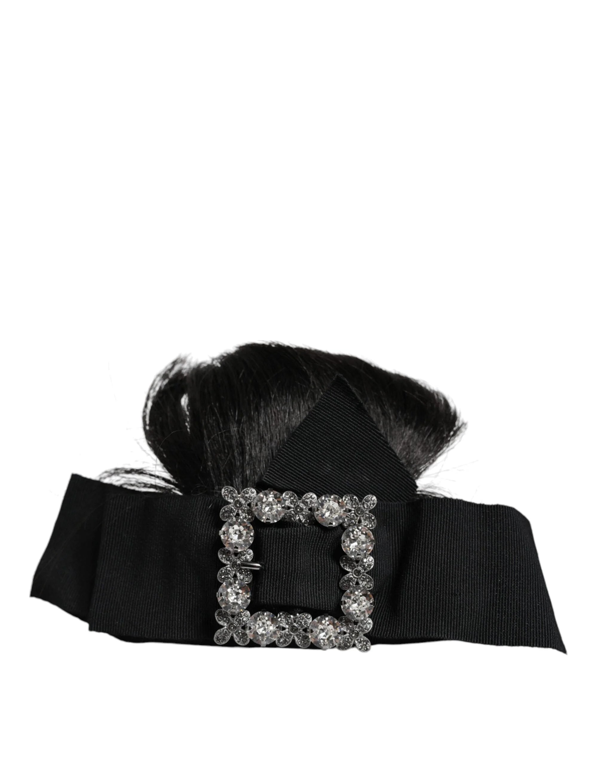 Dolce & Gabbana Black Hair Parrucchiera Crystal Headband Diadem - Headbands