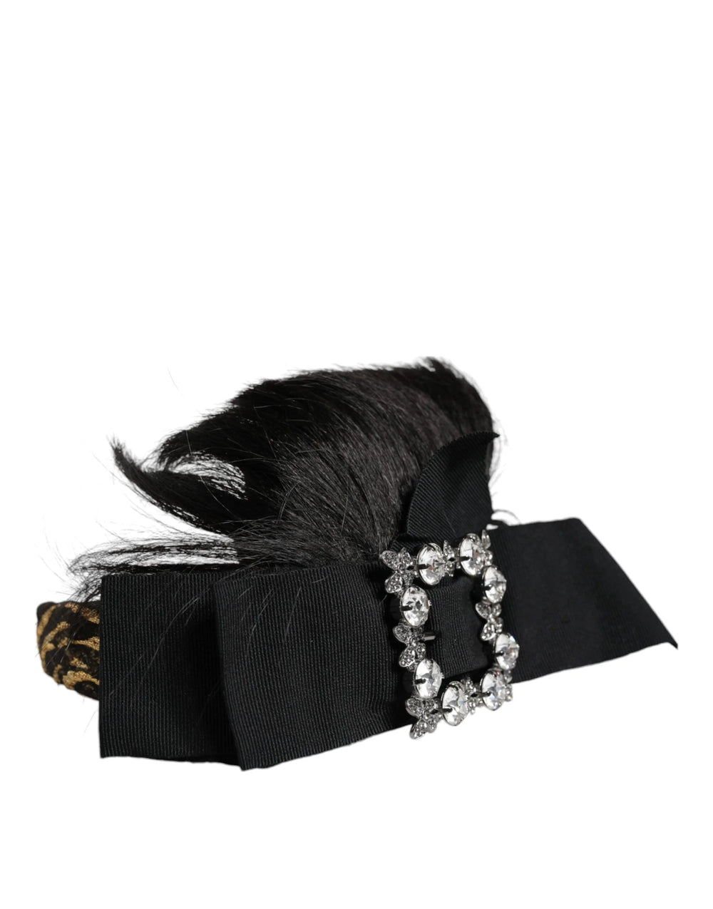 Dolce & Gabbana Black Hair Parrucchiera Crystal Headband Diadem - Headbands