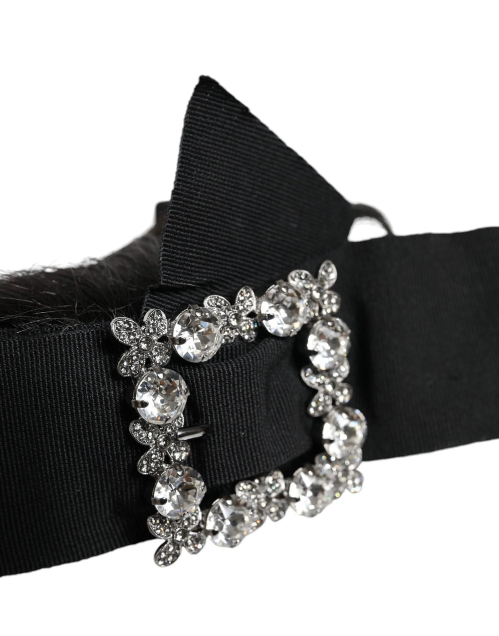 Dolce & Gabbana Black Hair Parrucchiera Crystal Headband Diadem - Headbands
