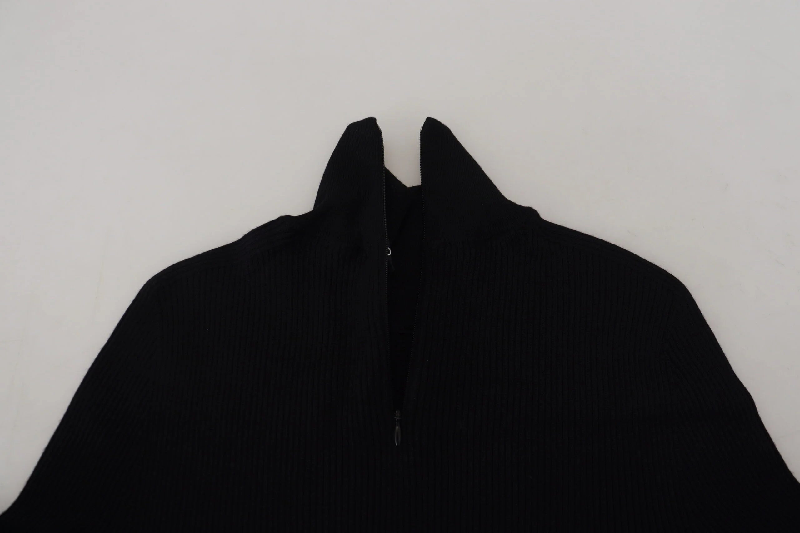 Dolce & Gabbana Black Half Zip Turtleneck Pullover Sweater - IT42 | XS - Sweaters
