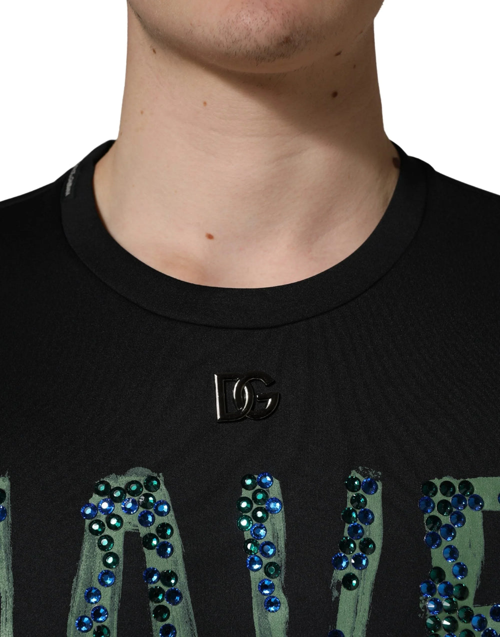 Dolce & Gabbana Musta Have Fun -viimeistely T-paita