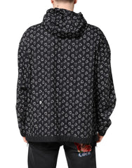 Dolce & Gabbana Black Heart Print Hooded Windbreaker Jacket - IT52 | XL - Windbreakers
