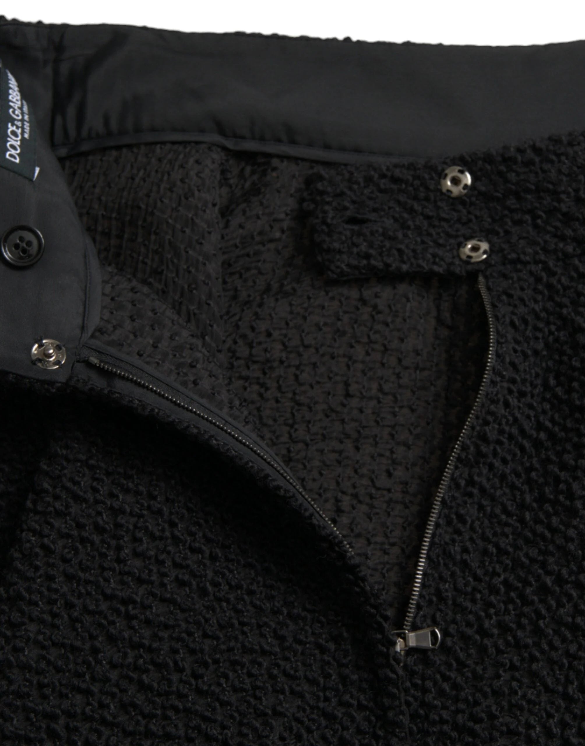 Dolce & Gabbana Black High Waist A-line Knee Length Skirt - IT38 | XS - Skirts