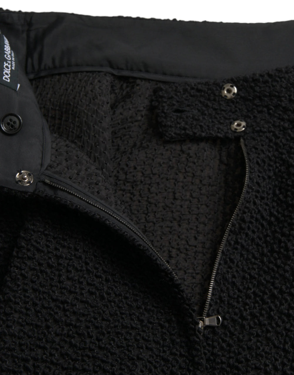 Dolce & Gabbana Black High Waist A-line Knee Length Skirt - IT38 | XS - Skirts