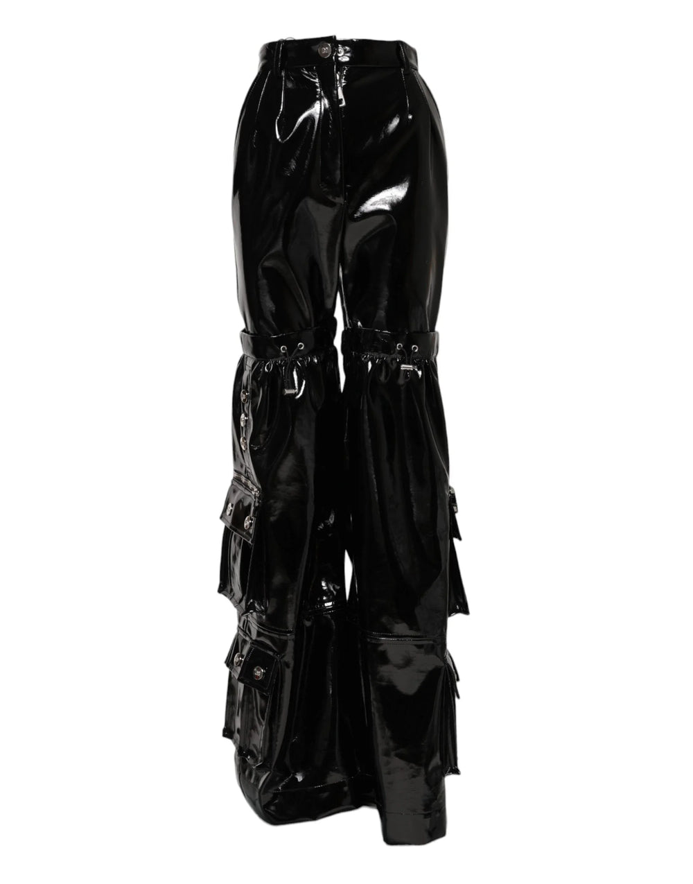 Dolce & Gabbana Black High Waist Cargo Bootcut Pants - IT40|S - Cargo Pants