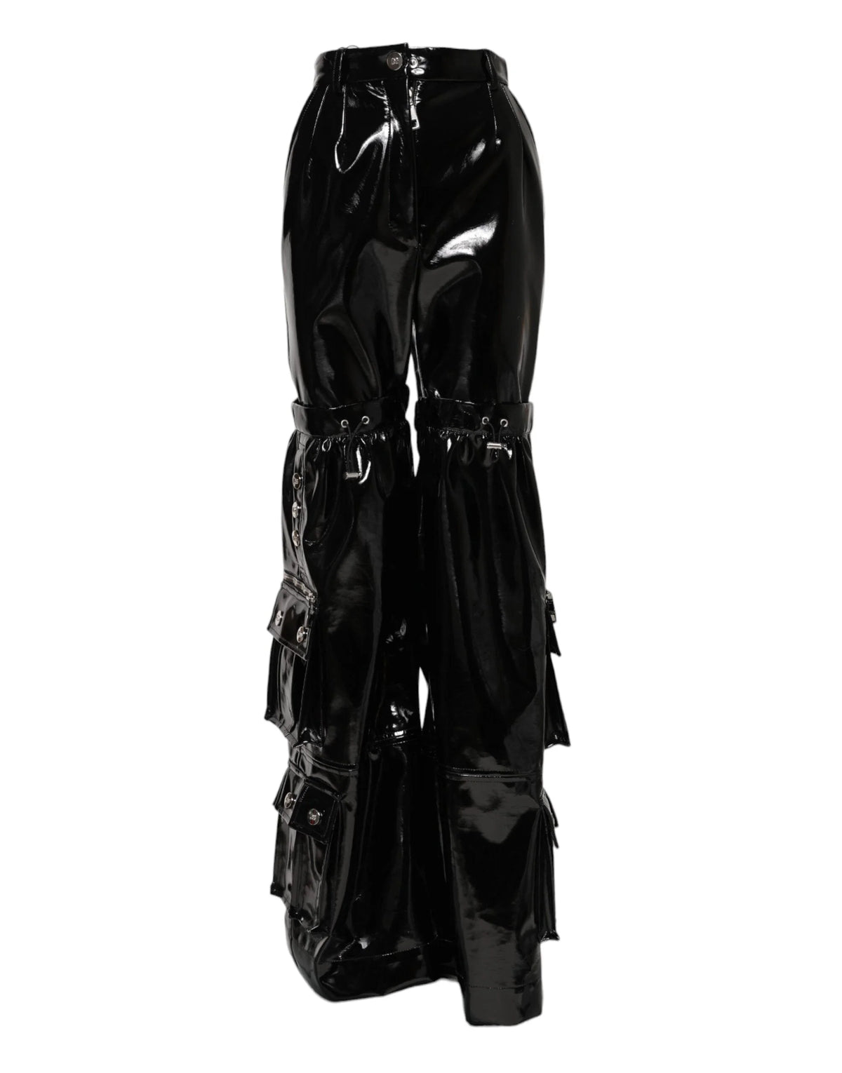 Dolce & Gabbana Black High Waist Cargo Bootcut Pants - IT40|S - Cargo Pants