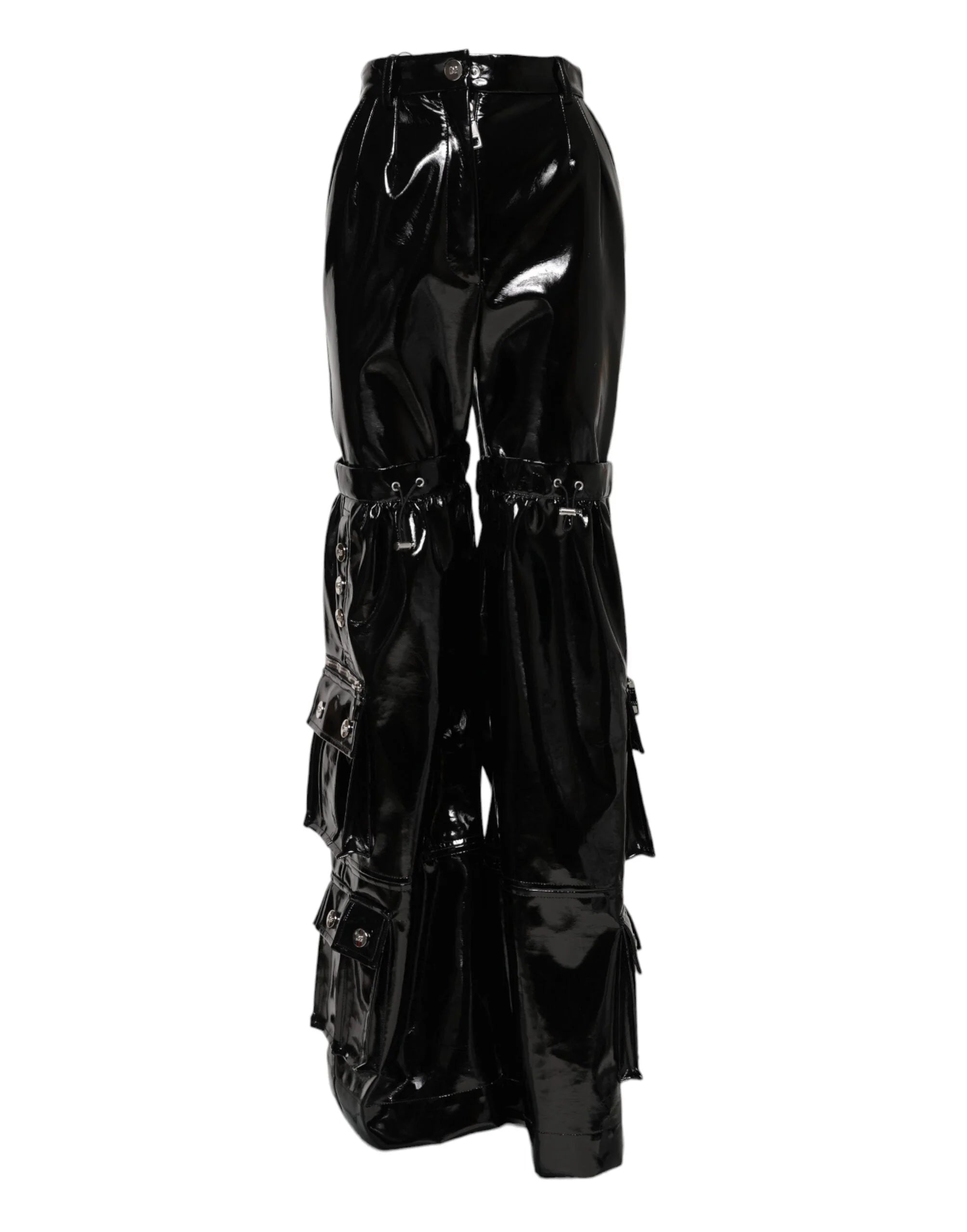 Dolce & Gabbana Black High Waist Cargo Bootcut Pants - IT40|S - Cargo Pants