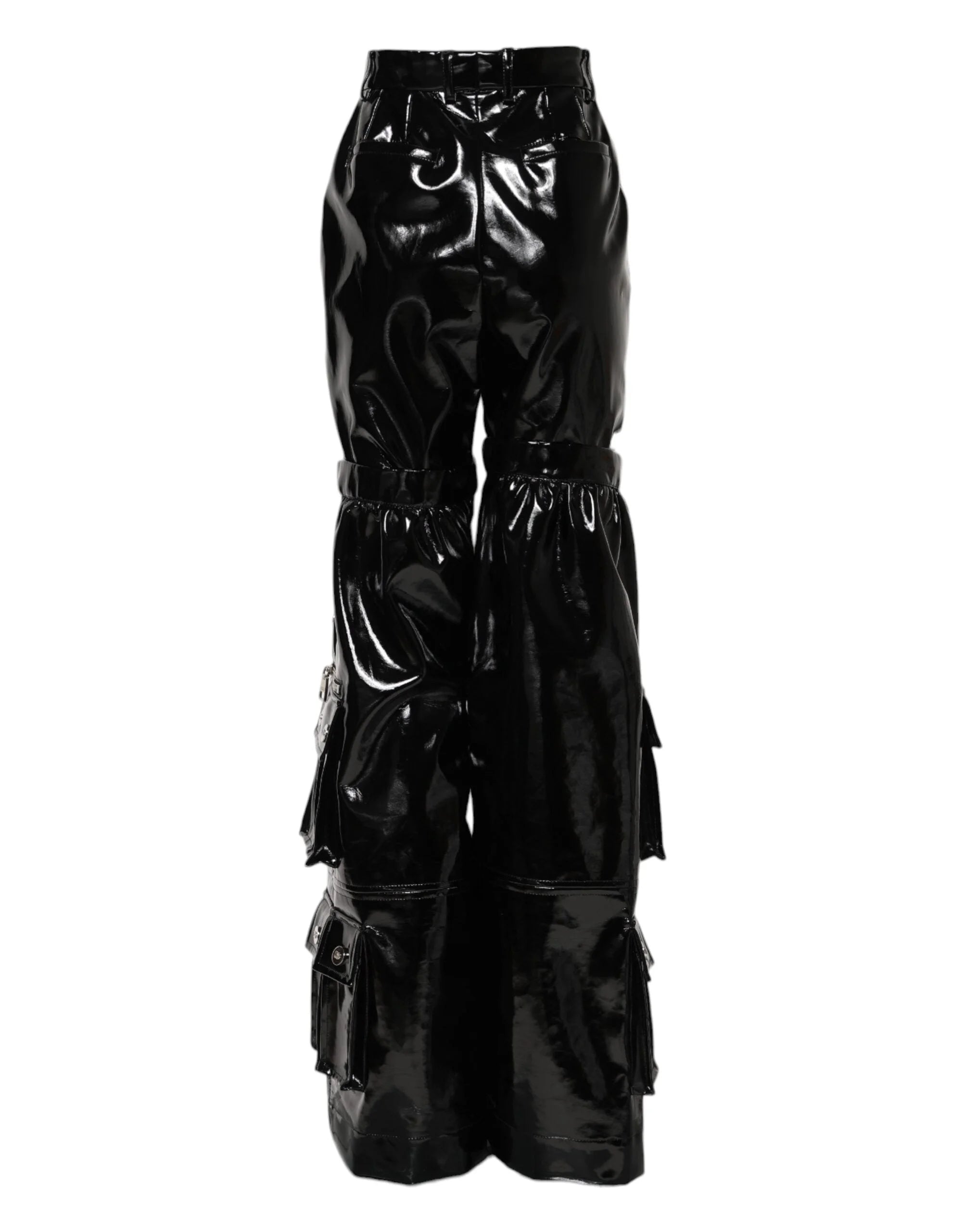 Dolce & Gabbana Black High Waist Cargo Bootcut Pants - IT40|S - Cargo Pants