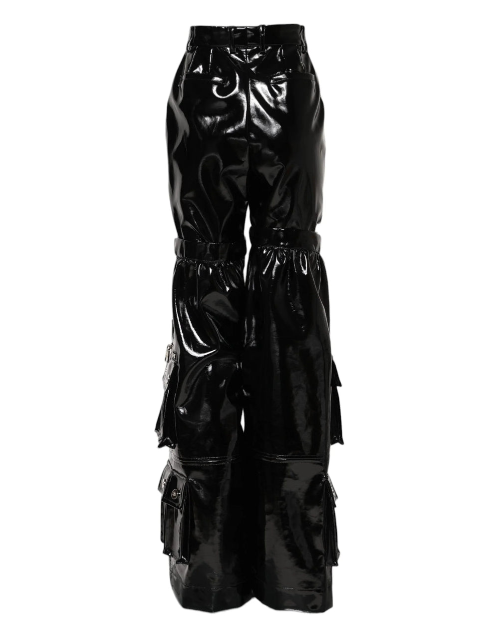 Dolce & Gabbana Black High Waist Cargo Bootcut Pants - IT40|S - Cargo Pants