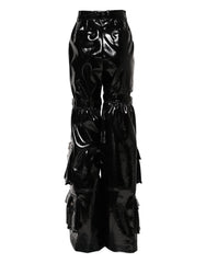 Dolce & Gabbana Black High Waist Cargo Bootcut Pants - IT40|S - Cargo Pants