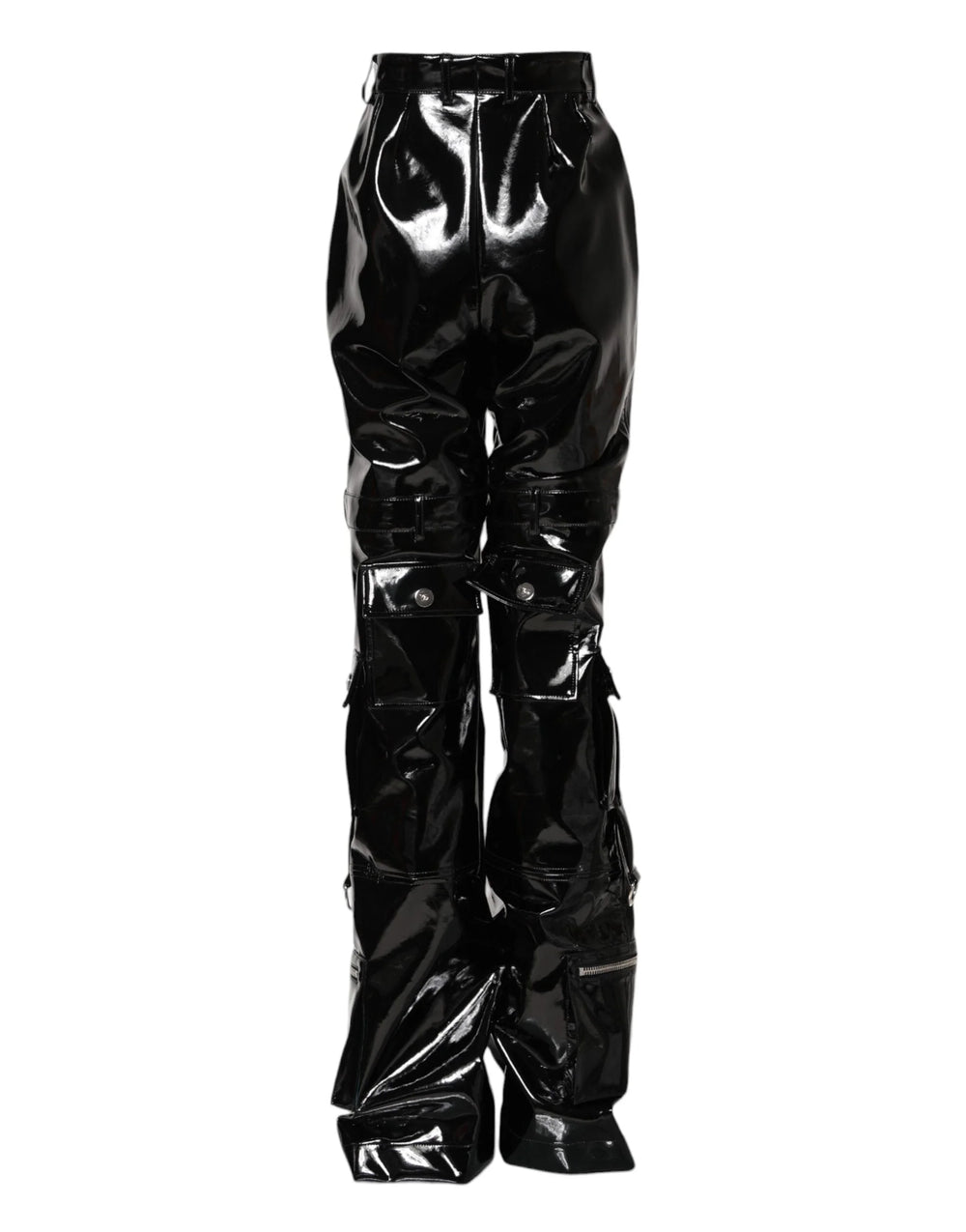 Dolce & Gabbana Black High Waist Cargo Bootcut Pants - IT40|S - Cargo Pants