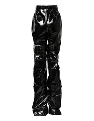 Dolce & Gabbana Black High Waist Cargo Bootcut Pants - IT40|S - Cargo Pants