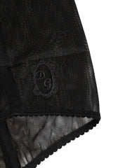 Dolce & Gabbana Black High Waist Mesh Sheer Shapewear Underwear - IT2 | S - High Waisted Briefs