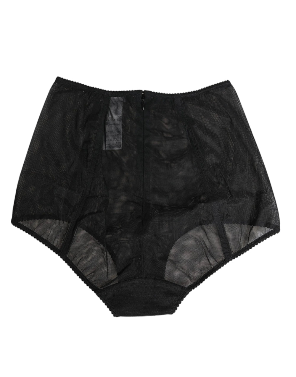 Dolce & Gabbana Black High Waist Mesh Sheer Shapewear Underwear - IT2 | S - High Waisted Briefs